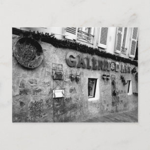 Schwarz-Weiß-Foto von Galerie Al Porto Postkarte