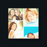 Schwarz-Weiß-Fotocollage-Canvas drucken Leinwanddruck<br><div class="desc">Wunderschöne personalisierte Leinwand Wandkunst mit 4 eigenen Fotos in quadratischer Raster-Foto-Collage. Fügen Sie Ihre Lieblingsfamilien-Fotos hinzu und erstellen Sie einen wunderschönen Kunstdruck für die Leinwand. Klicken Sie auf Anpassen, um Fotos zu verschieben, Text hinzuzufügen und Schriftart und Farben anzupassen. Großartiges Geschenk für Familie, Freunde, Eltern und Großeltern!</div>