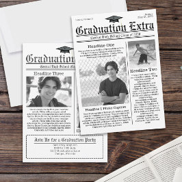 Schwarz-Weiß-Fotocollage Einladung