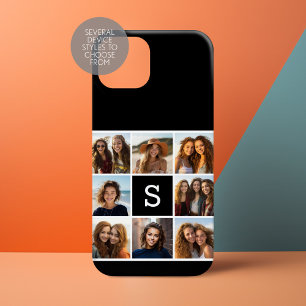Schwarz-Weiß-Fotocollage Individuelles Monogramm Case-Mate iPhone 14 Pro Hülle