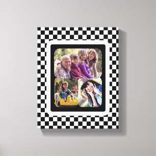 Schwarz-Weiß-FotoCollage Leinwanddruck