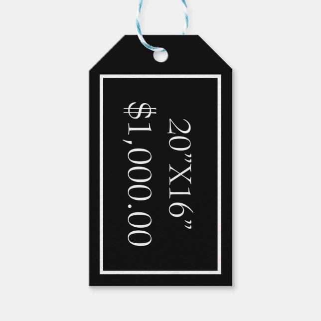 Schwarz-Weiß-Fotografie Druckgröße & Preis Geschenkanhänger (Vorderseite)