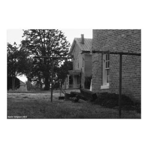 Schwarz-Weiß-Fotografie im alten Haus Fotodruck