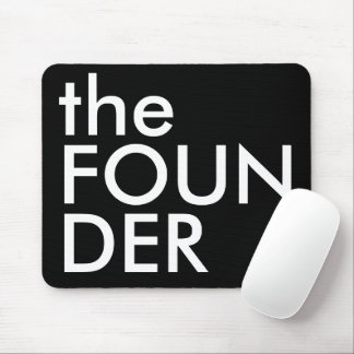 Schwarz Weiß FOUNDER Fett Executive-Typografie Mousepad