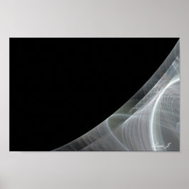 Schwarz-Weiß-Fraktal-Grenze Leinwand oder Poster