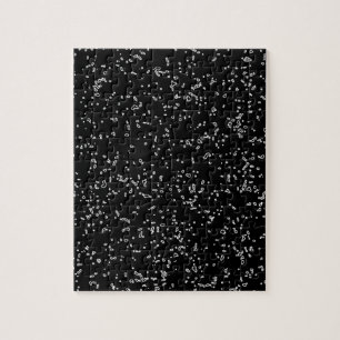 Schwarz-Weiß-Fraktal Kunstwerke Moderne Puzzle