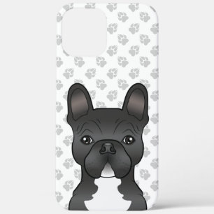 Schwarz-Weiß Französische Bulldogge Cartoon Hund & Case-Mate iPhone Hülle