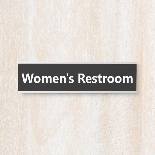 Schwarz-Weiß-Frauenhalle Türschild (Vorderseite )