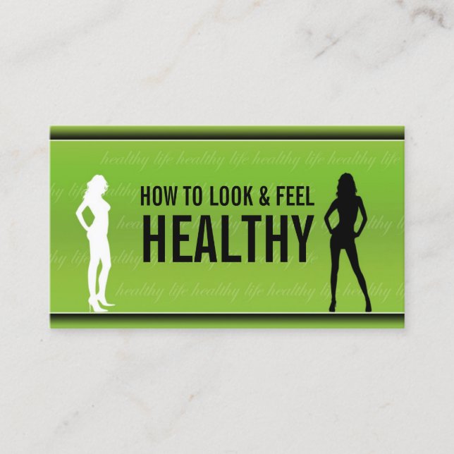 Schwarz-Weiß-Frauenprofil Grüne Karte Gesundheitsw (Vorderseite)