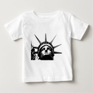 Schwarz-Weiß-Freiheitsstatue Baby T-shirt