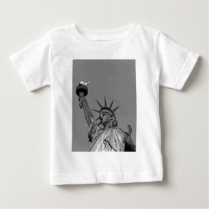 Schwarz-Weiß-Freiheitsstatue New York Baby T-shirt