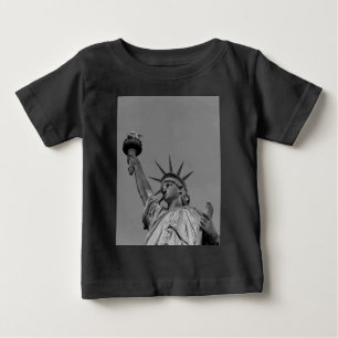 Schwarz-Weiß-Freiheitsstatue New York Baby T-shirt