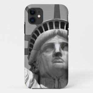 Schwarz-Weiß-Freiheitsstatue New York iPhone 11 Hülle
