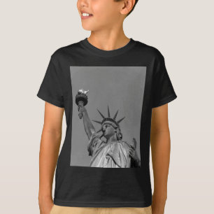 Schwarz-Weiß-Freiheitsstatue New York T-Shirt