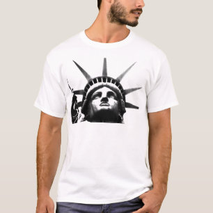 Schwarz-Weiß-Freiheitsstatue T-Shirt