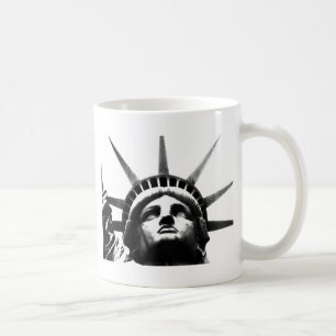 Schwarz-Weiß-Freiheitsstatue Tasse