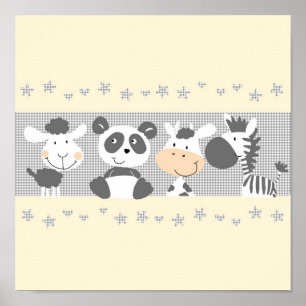 Schwarz-Weiß-Freunde Poster