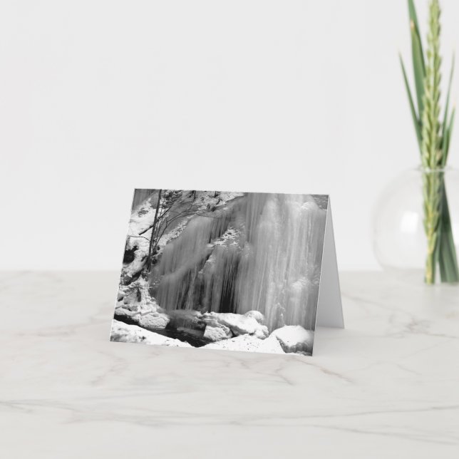 Schwarz-Weiß-Frozen-Wasserfall (Vorderseite)