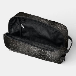 Schwarz-Weiß Funkelnd Glitzer Goth Glam Luxus Waschbeutel