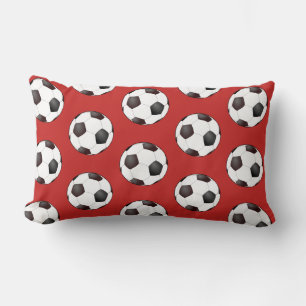 Schwarz-Weiß-Fußball-Ball-Druck-Kissen Lendenkissen