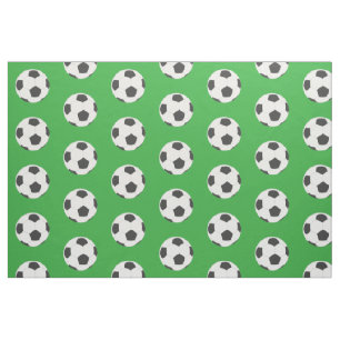 Schwarz-Weiß-Fußball-Balls auf Grün Stoff
