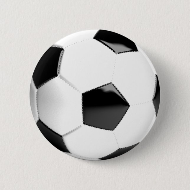 Schwarz-Weiß-Fußball Button (Vorderseite)
