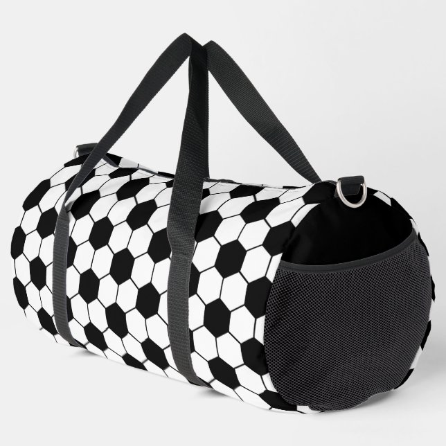 Schwarz-Weiß-Fußball Duffle Bag (Rechte Ecke)