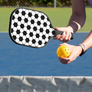 Schwarz-Weiß-Fußball Pickleball Schläger