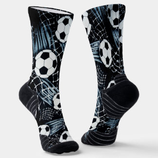 Schwarz-Weiß-Fußball Socken