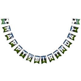 Schwarz-weiß Fußball-Sportveranstaltung Geburtstag Wimpelkette