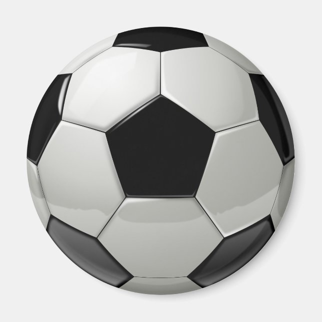 Schwarz-Weiß-Fußballball-Magnet Magnet (Vorne)