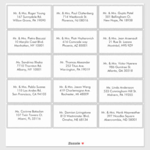 Schwarz-Weiß-Gästeschrift Aufkleber