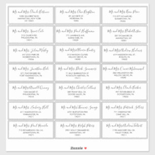 Schwarz-Weiß-Gästeschrift Aufkleber