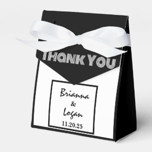 Schwarz-Weiß-Gastgeschenk Hochzeit Geschenkschachtel
