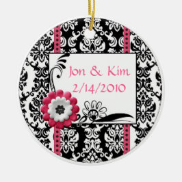 Schwarz-Weiß-Gastgeschenk Hochzeit Keramikornament