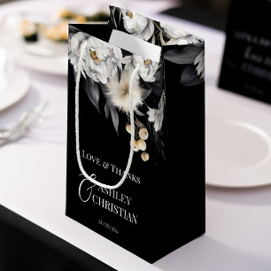 Schwarz-Weiß-Gastgeschenk Hochzeit Kleine Geschenktüte