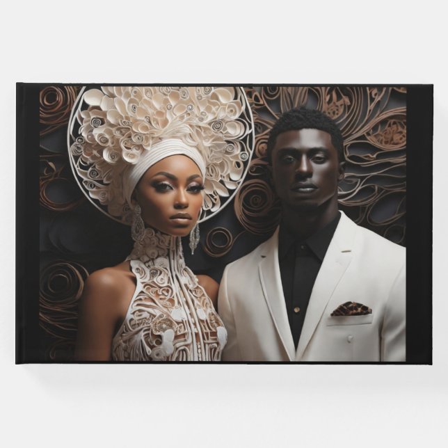 Schwarz-Weiß-gekleidete OM Gästebuch (Vorderseite)