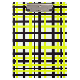 Schwarz-weiß gelbe Streifen Klemmbrett