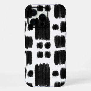Schwarz-weiß gemalte Formen iPhone 16 Pro Max Hülle