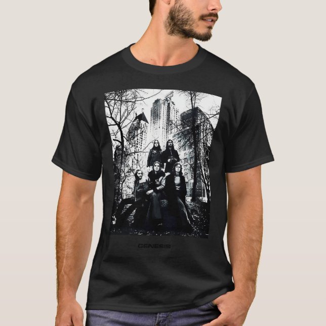 Schwarz-Weiß-Genesis-Band T-Shirt (Vorderseite)