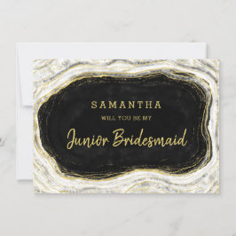 Schwarz-weiß Geode Be My Junior Bridesmaid Vorschl