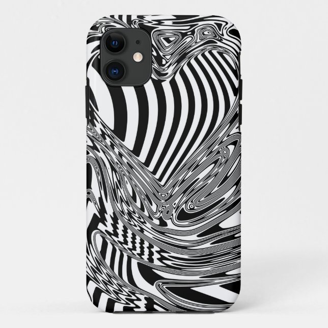 Schwarz-Weiß-Geometrie 12 Case-Mate iPhone Hülle (Rückseite)