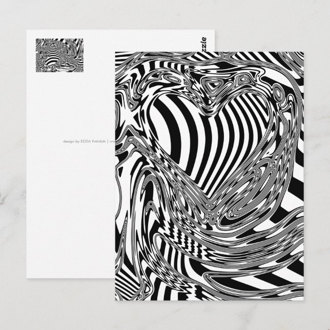Schwarz-Weiß-Geometrie 12 Postkarte (Vorne/Hinten)