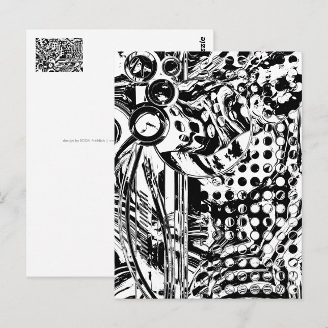 Schwarz-Weiß-Geometrie 20 Postkarte (Vorne/Hinten)