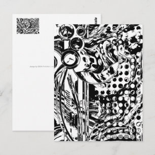 Schwarz-Weiß-Geometrie 20 Postkarte