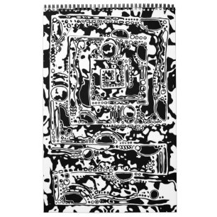 Schwarz-Weiß-Geometrie 25 Kalender