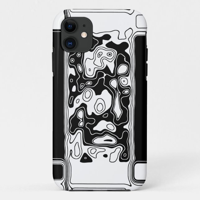 Schwarz-Weiß-Geometrie Art 1 Case-Mate iPhone Hülle (Rückseite)