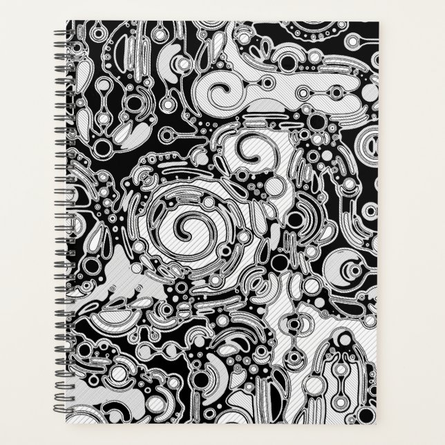 Schwarz-Weiß-Geometrie Art 3 Planer (Vorderseite)