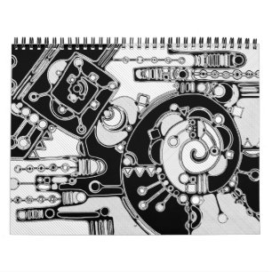 Schwarz-Weiß-Geometrie Art 4 Kalender