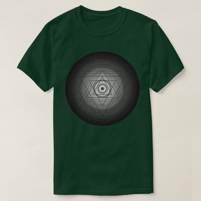 Schwarz-Weiß-Geometrie-Kreis mit Alchem T-Shirt (Design vorne)